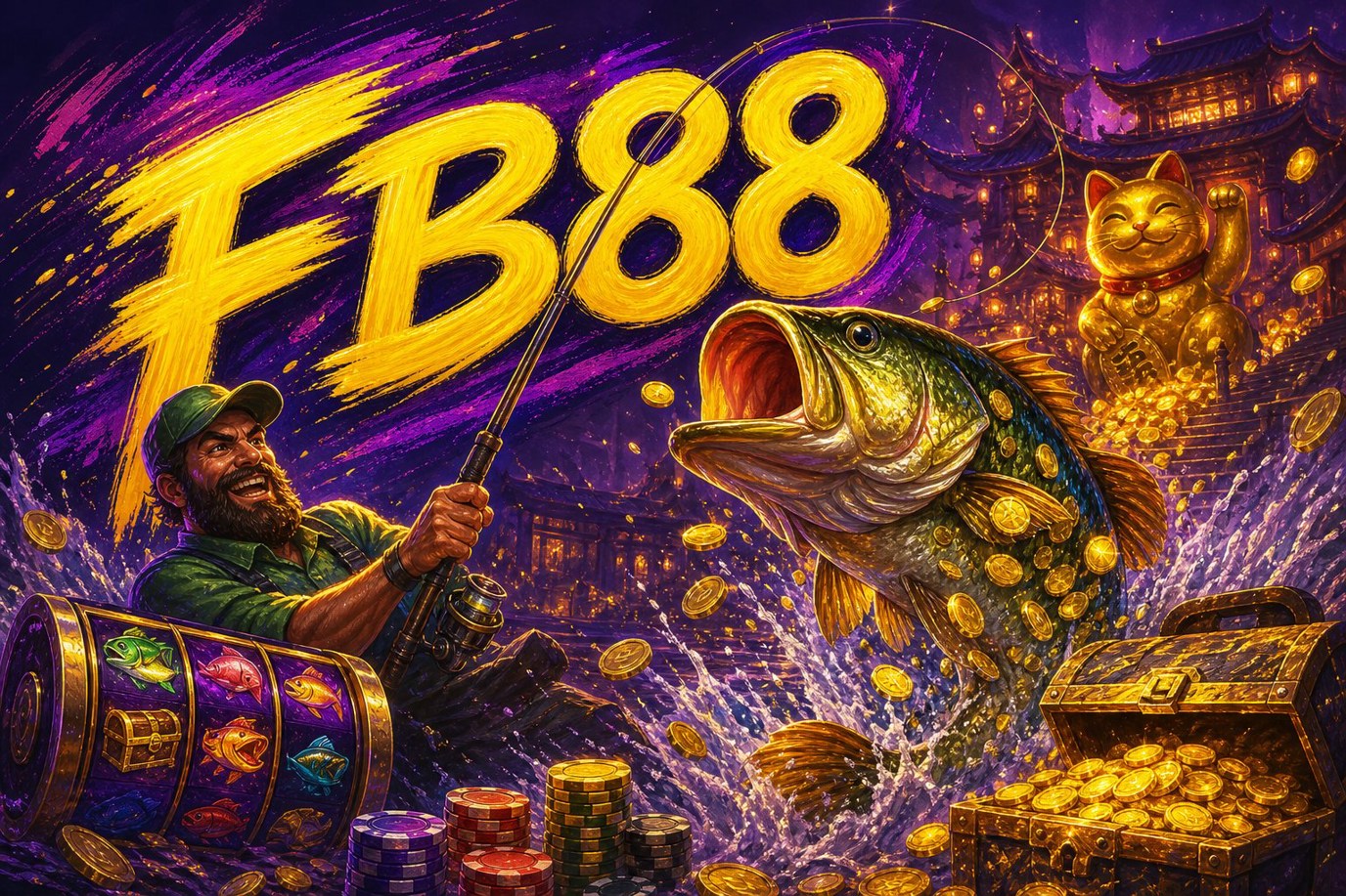 Ảnh bìa Fortune Dragon trên FB88 với biểu tượng rồng vàng và giao diện trò chơi